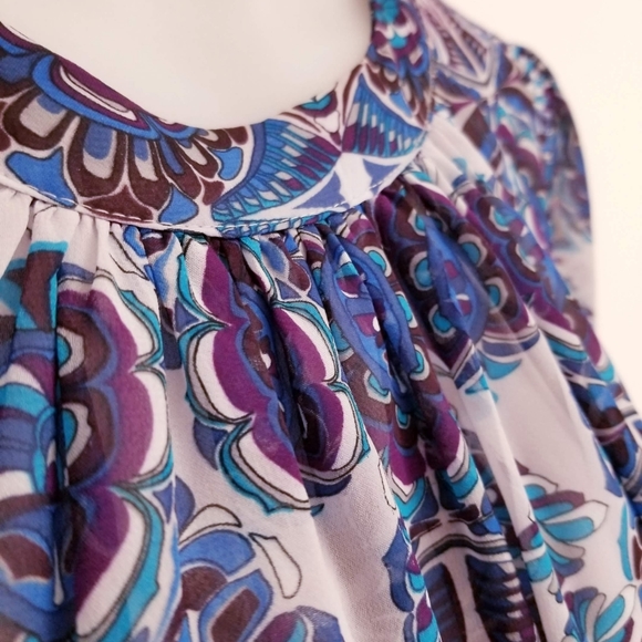 EVA MENDES Lightweight Sabrina Patterned Dress, S - Picture 8 of 13